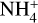 ${\rm{NH}}_4^ + $