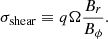 $$ \begin{aligned} \sigma _{\rm shear}\equiv q\Omega \frac{B_r}{B_{\phi }}. \end{aligned} $$