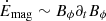 $ \dot{E}_{\mathrm{mag}}\sim B_{\phi}\partial_tB_{\phi} $