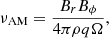 $$ \begin{aligned} \nu _{\rm AM}=\frac{B_rB_{\phi }}{4\pi \rho q \Omega }, \end{aligned} $$