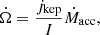 $$ \begin{aligned} \dot{\Omega }=\frac{j_{\rm kep}}{I}\dot{M}_{\rm acc}, \end{aligned} $$