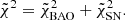 $$ \begin{aligned} \tilde{\chi }^{2} = \tilde{\chi }_{\rm BAO}^{2} + \tilde{\chi }_{\rm SN}^{2}. \end{aligned} $$