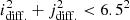$ i_{\rm diff.}^2+j_{\rm diff.}^2 < 6.5^2 $