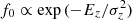 $ f_0 \propto \exp{(-E_z/\sigma_z^2)} $