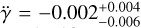 $\ddot \gamma = - 0.002_{ - 0.006}^{ + 0.004}$