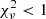 $ \chi^2_\nu < 1 $