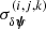 $ \sigma_{\delta{\boldsymbol{\psi}}}^{(i,j,k)} $