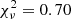 $ \chi^{2}_{\nu}=0.70 $