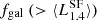 $ f_{\mathrm{gal}}\ ({ > \langle L_{1.4}^{\mathrm{SF}} \rangle}) $
