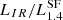 $ L_{IR}/L_{1.4}^{\mathrm{SF}} $