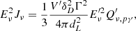 $$ \begin{aligned} E_\nu ^2J_\nu = \dfrac{1}{3} \dfrac{V^{\prime }\delta _D^2\Gamma ^2}{4\pi d_L^2}E^{\prime 2}_\nu Q^{\prime }_{\nu , p\gamma }, \end{aligned} $$