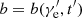$ b=b(\gamma^{\prime}_{\rm e},t^{\prime}) $