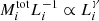 $ M^{\rm tot}_i L_i^{-1} \propto L ^{\gamma}_i $