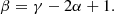 $$ \begin{aligned} \beta =\gamma -2\alpha +1. \end{aligned} $$