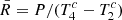 $ \bar{R} = P / (T_4^c-T_2^c) $