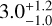 $3.0_{ - 1.0}^{ + 1.2}$