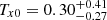 $ T_{x0}={0.30_{-0.27}^{+0.41}} $