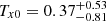 $ T_{x0} = {0.37_{-0.81}^{+0.53}} $