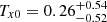 $ T_{x0} = {0.26_{-0.52}^{+0.54}} $