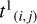 $t_{\left( {i,j} \right)}^1$