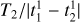 ${T_2}/|t_1^1 - t_2^1|$