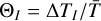 ${{\rm{\Theta }}_I} = {\rm{\Delta }}{T_I}/\bar T$