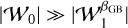 $\left| {{W_0}} \right| \gg \left| {W_1^{{\beta _{{\rm{GB}}}}}} \right|$
