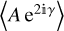 $\left\langle {A{{\rm{e}}^{2\Mathematical Double-struck small I \gamma }}} \right\rangle $