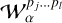 ${\cal W}_\alpha ^{{p_{j \ldots }}{p_l}}$