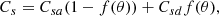 $$ \begin{aligned} C_s = C_{sa} (1-f(\theta )) + C_{sd}f(\theta ) ,\end{aligned} $$