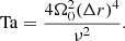 $$ \begin{aligned} \mathrm{Ta} = \frac{4\Omega _0^2 (\Delta r)^4}{\nu ^2}. \end{aligned} $$