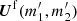 $ \boldsymbol{U}^{\rm f}(m^\prime_1,m^\prime_2) $