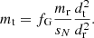 $$ \begin{aligned} m_{\rm t}= f_{\rm G}\frac{m_{\rm r}}{s_N} \frac{d_{\rm t}^2}{d_{\rm r}^2}. \end{aligned} $$