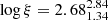 $ \log\xi=2.68_{1.34}^{2.84} $