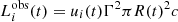 $ L_i^{\rm obs}(t) = u_i(t) \Gamma^2 \pi R(t)^2c $