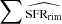$ \sum \widehat{_\mathrm{SFR_{rim}}} $