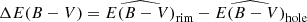 $ \Delta E(B-V) = \widehat{E(B-V)}_{\mathrm{rim}}- \widehat{E(B-V)}_{\mathrm{hole}} $