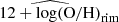 $ \widehat{\mathrm{12+log(O/H)}}_{\mathrm{rim}} $