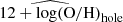 $ \widehat{\mathrm{12+log(O/H)}}_{\mathrm{hole}} $