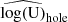 $ \widehat{\mathrm{log(U)}}_{\mathrm{hole}} $