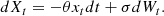 $$ \begin{aligned} dX_t = - \theta x_t dt + \sigma d W_t. \end{aligned} $$