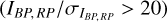 Mathematical equation: $\left( {{{{I_{BP,RP}}} \mathord{\left/ {\vphantom {{{I_{BP,RP}}} {{\sigma _{{I_{BP,RP}}}} > 20}}} \right. \kern-\nulldelimiterspace} {{\sigma _{{I_{BP,RP}}}} > 20}}} \right)$