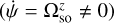Mathematical equation: $\left( {\dot \psi = {\rm{\Omega }}_{{\rm{so}}}^z \ne 0} \right)$