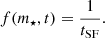 Mathematical equation: $$ \begin{aligned} {f ( m_{\star }, t )} = \frac{1}{t_{\rm SF}}. \end{aligned} $$