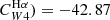 Mathematical equation: $ C_{W4}^{\mathrm{H\alpha}})= -42.87 $