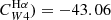 Mathematical equation: $ C_{W4}^{\mathrm{H\alpha}})= -43.06 $