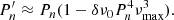 Mathematical equation: $$ \begin{aligned} P^{\prime }_n \approx P_n (1-\delta \nu _0 P_n^4 \nu _{\rm max}^3). \end{aligned} $$