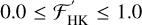 Mathematical equation: $0.0 \le {{{\cal F}'}_{{\rm{HK}}}} \le 1.0$