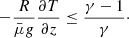 Mathematical equation: $$ \begin{aligned} -\frac{R}{{\bar{\mu }} g} \frac{\partial T}{\partial z}\le \frac{\gamma -1}{\gamma }\cdot \end{aligned} $$