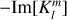 Mathematical equation: $ - {\mathop{\rm Im}\nolimits} \left[ {K_l^m} \right]$